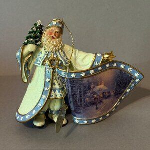 Vintage Thomas Kinkade Christmas Ornament Ashton Drake Old World Santa Frosty Ev